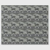 Clydesdale Stallion B&W Cadeaupapier (Vlak)