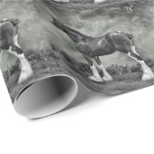 Clydesdale Stallion B&W Cadeaupapier (Rol Hoek)