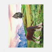 Clydesdale Stallion Fleece Deken (Voorkant)