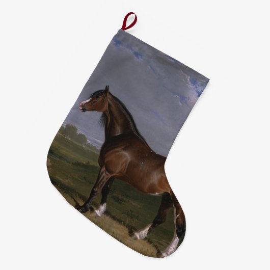 Clydesdale Stallion (Thoroughbred Horse) (Dier) Grote Kerstsok (Voorkant (Hangend))