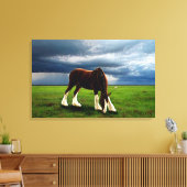Clydesdale Storm Canvas Afdruk (Insitu (Woonkamer))