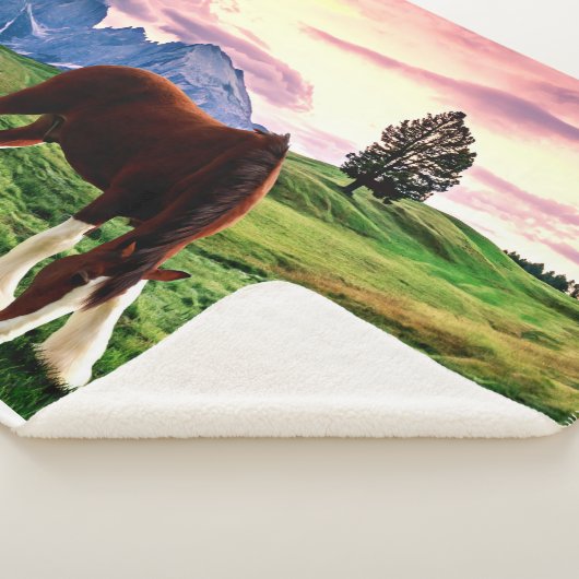 Clydesdale Sunset Sherpa Deken (3/4)