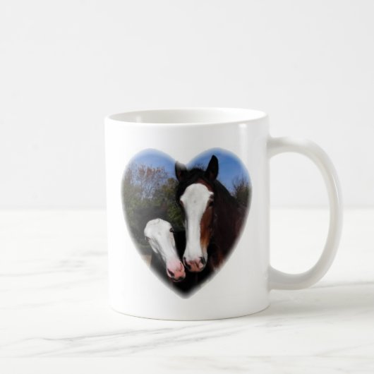 Clydesdales in het hart koffiemok (Rechts)