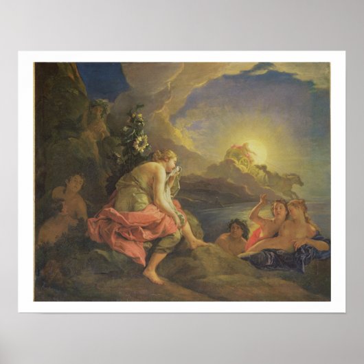 Clytie Transformeerde in een zonnebloem, 1688 (oli Poster (Voorkant)