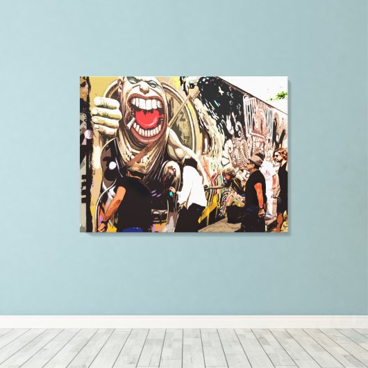 CM11095 - Stedelijke kunst - Rolling Stones Canvas Afdruk (Insitu (Houten vloer))