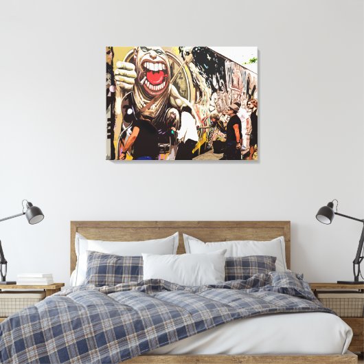 CM11095 - Stedelijke kunst - Rolling Stones Canvas Afdruk (Insitu (Slaapkamer))
