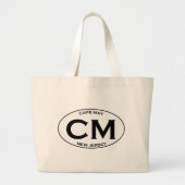 CM - Cape May New Jersey Oval Logo Grote Tote Bag (Voorkant)