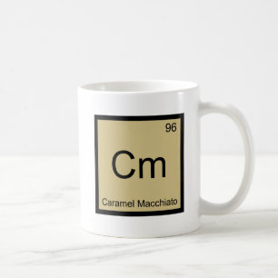 Cm - Caramel Macchiato Scheikundig Element Symbool Koffiemok
