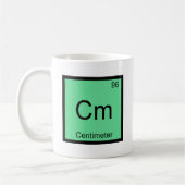 Cm - Centimeter Chemie Elementsymbool Grappige T-S Koffiemok (Links)