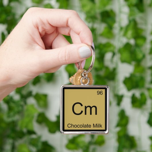 Cm - Chocolate Milk Chemistry Element Symbol T-shi Sleutelhanger (Hand)