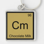 Cm - Chocolate Milk Chemistry Element Symbol T-shi Sleutelhanger (Voorkant)