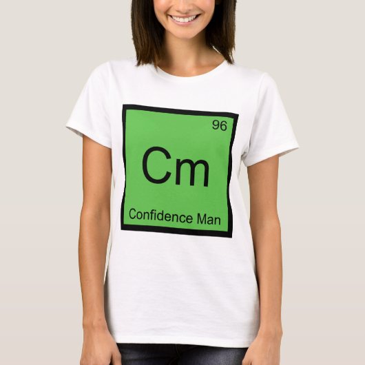 Cm - Confidence Man Chemie Element Symbool T-shirt (Voorkant)