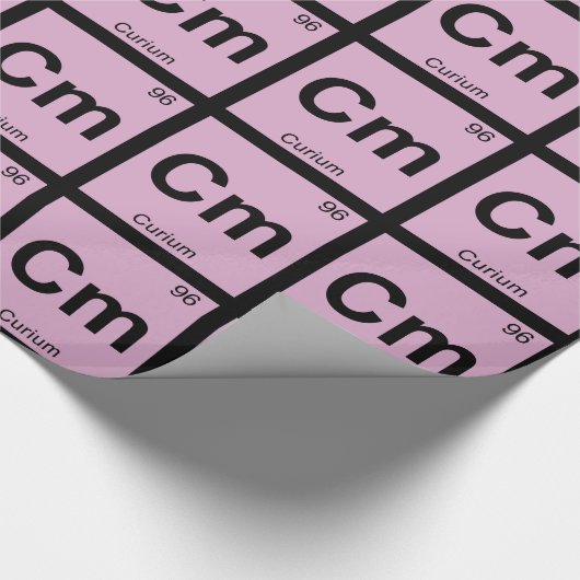 Cm - Curium Chemistry Periodic Table Symbol Cadeaupapier (Hoek)