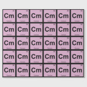 Cm - Curium Chemistry Periodic Table Symbol Cadeaupapier (Vlak)