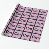 Cm - Curium Chemistry Periodic Table Symbol Cadeaupapier (Uitgerold)