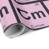 Cm - Curium Chemistry Periodic Table Symbol Cadeaupapier (Rol Hoek)