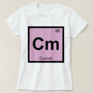 Cm - Curium Scheikunde Periodiek Systeem Symbool T-shirt