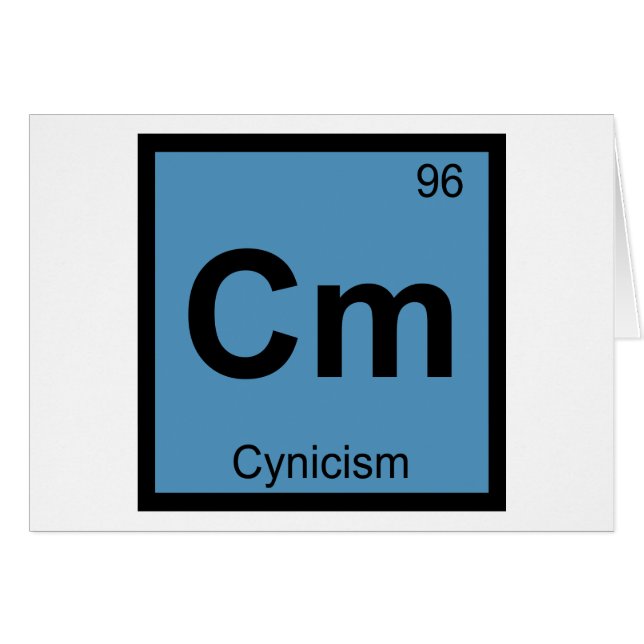 Cm - Cynisme Filosofie Chemisch symbool (Voorkant Horizontaal)
