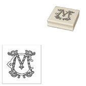 CM Monogram MC Monogram Rubber Ink Stamp Rubberstempel (Gestempeld)