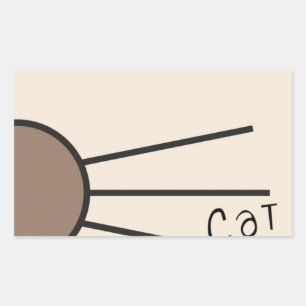 CM Whiskers-Logo Rechthoekige Sticker