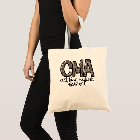 CMA Certified Medical Assistant Cute Nurse Pullove Tote Bag (Voorkant (product))