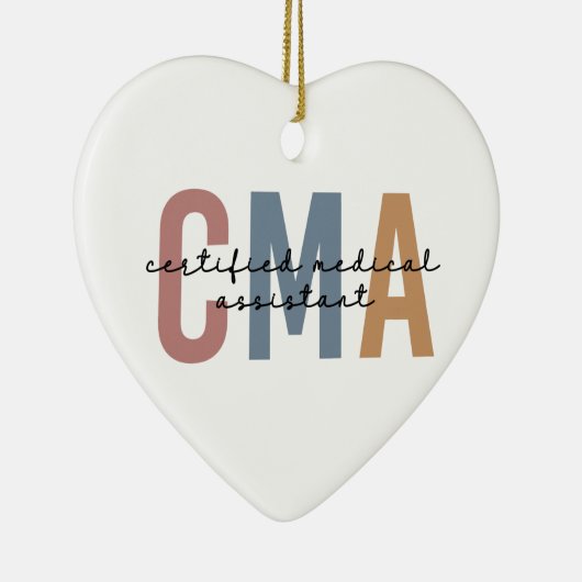 CMA Certified Medical Assistant Keramisch Ornament (Rechts)