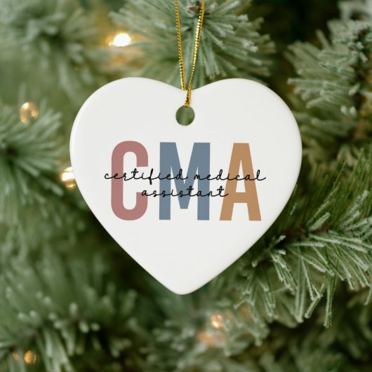 CMA Certified Medical Assistant Keramisch Ornament (Boom)