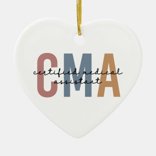 CMA Certified Medical Assistant Keramisch Ornament (Voorkant)