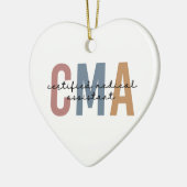 CMA Certified Medical Assistant Keramisch Ornament (Links)