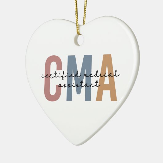 CMA Certified Medical Assistant Keramisch Ornament (Links)