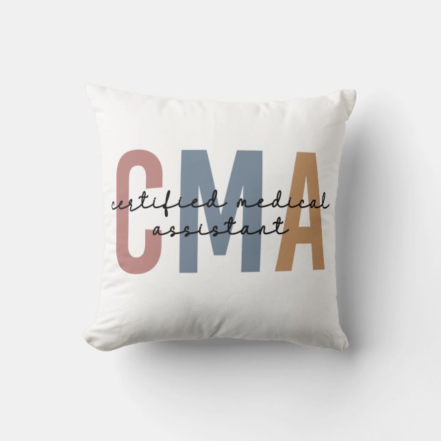 CMA Certified Medical Assistant Kussen (Voorkant)