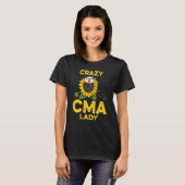 CMA Certified Medical Assistant Lady Assisting T-shirt (Voorkant volledig)