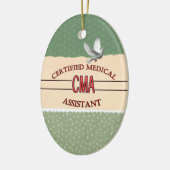 CMA Certified Medical Assistant LOGO Keramisch Ornament (Links)