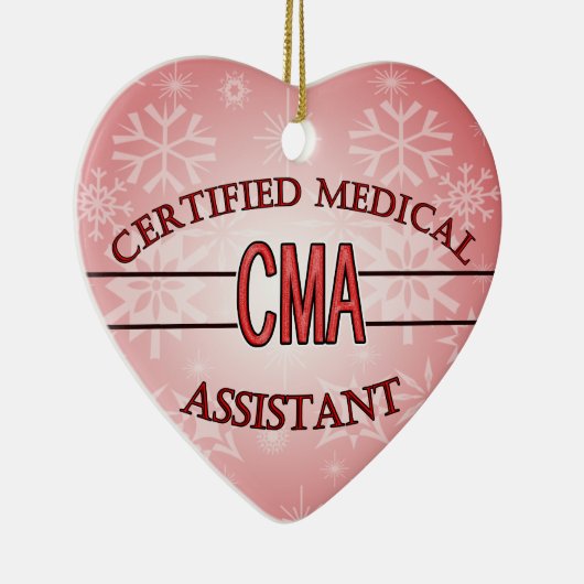 CMA Certified Medical Assistant LOGO Keramisch Ornament (Rechts)