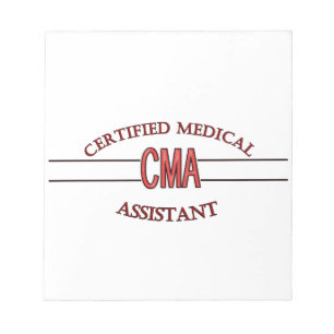CMA Certified Medical Assistant LOGO Notitieblok