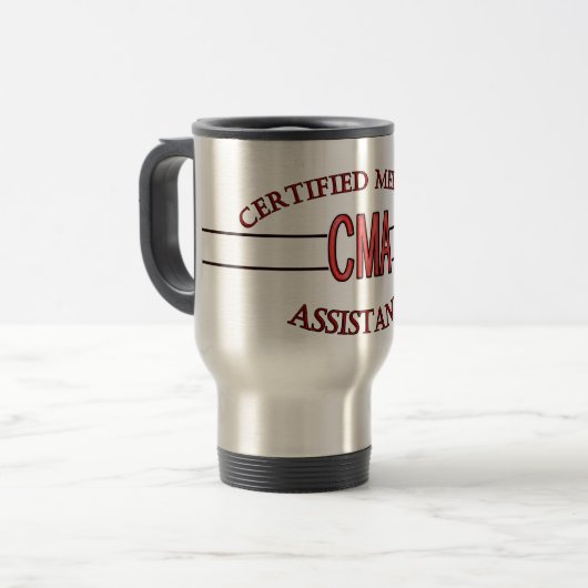 CMA Certified Medical Assistant LOGO Reisbeker (Voorkant links)