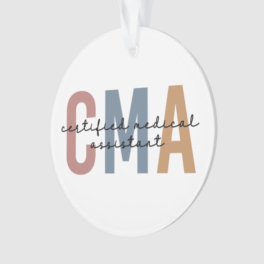CMA Certified Medical Assistant Ornament (voorkant)