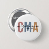 CMA Certified Medical Assistant Ronde Button 5,7 Cm (Voorkant /achterkant)
