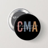 CMA Certified Medical Assistant Ronde Button 5,7 Cm (Voorkant /achterkant)