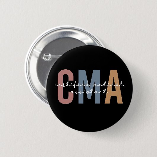 CMA Certified Medical Assistant Ronde Button 5,7 Cm (Voorkant /achterkant)