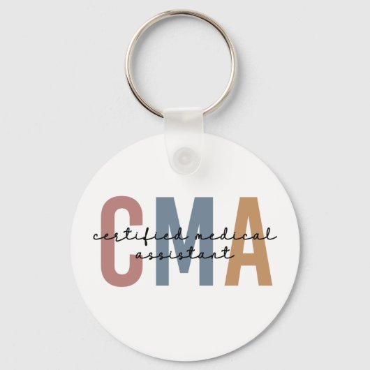 CMA Certified Medical Assistant Sleutelhanger (Voorkant)