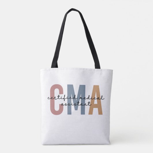 CMA gecertificeerd medisch assistent Tote Bag (Achterkant)