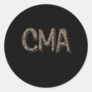 CMA-gecertificeerd medisch assistent verpleegkundi Ronde Sticker
