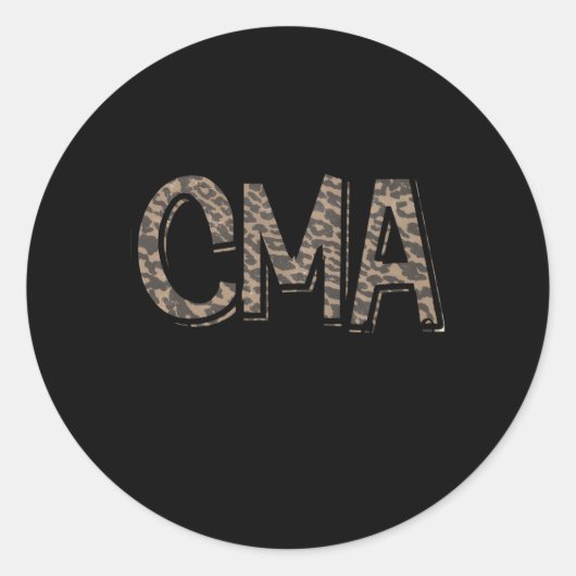 CMA-gecertificeerd medisch assistent verpleegkundi Ronde Sticker (Voorkant)