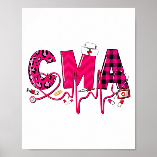 Cma Medical Istant Valentines Day Nursing Valen  Poster (Voorkant)