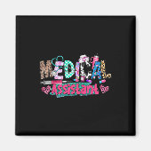 CMA Medische Instant Nurse Leopard Stethoscoop Vro Magneet (Voorkant)