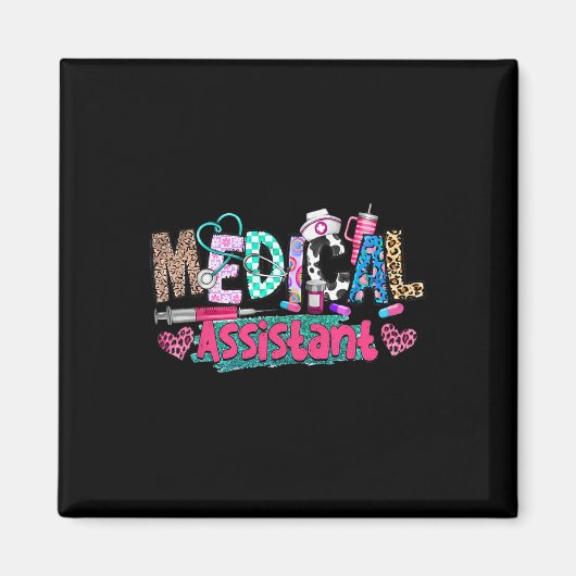 CMA Medische Instant Nurse Leopard Stethoscoop Vro Magneet (Voorkant)