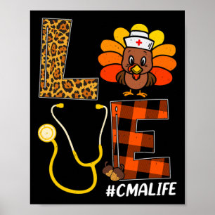 CMA Verpleegkundige Turkije Thanksgiving Dag Liefd Poster