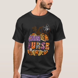 Cma Verpleegster Stethoscoop Luipaard Halloween Po T-shirt