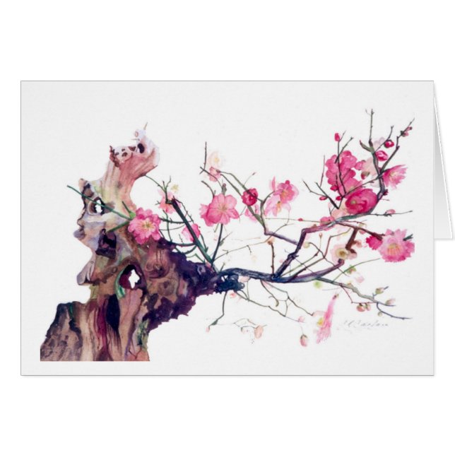 CMCarlson Cherry Blossom Card (Voorkant Horizontaal)
